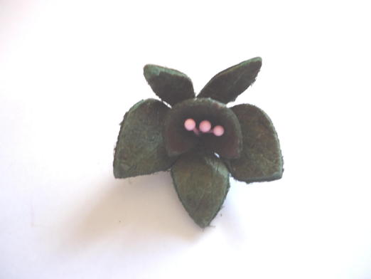 (image for) Leather Flower - Green #SMFL17